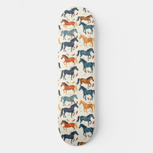 Unique Cool Horse Lover Design Skateboard