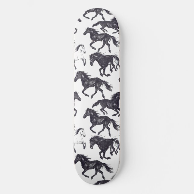 Unique Cool Horse Lover Design Skateboard (Front)