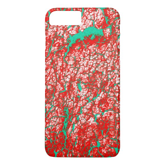 Unique Cool Pink Red Green Abstract Pattern Case-Mate iPhone Case (Back)
