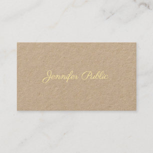 Unique Cool Plain Professional Attractive Script Business Card