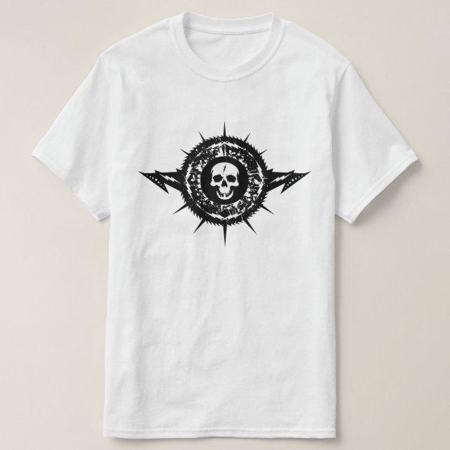 Unique Cool Rock Heavy Metal Music Skull Splatter T-Shirt (Design Front)