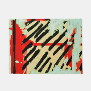 Unique Cool Worn Wall Paper Paint Doormat