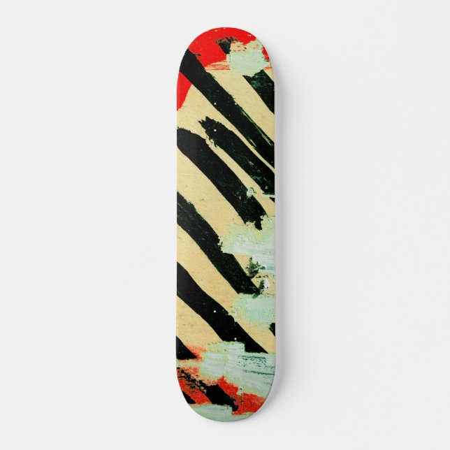 Unique Cool Worn Wall Paper Paint Skateboard (Front)