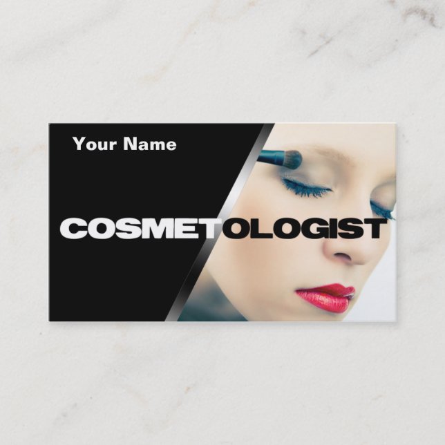 Unique Cosmetologist Business Cards (Front)
