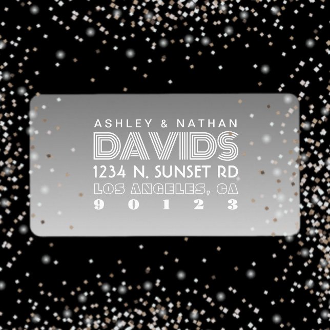 Unique Creative Grey Ombre Return Address Label (Creator Uploaded)