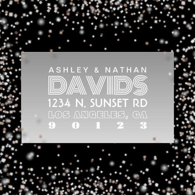 Unique Creative Grey Ombre Return Address Rectangular Sticker (Creator Uploaded)