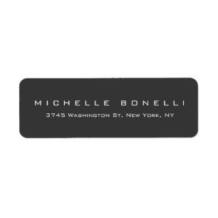 Unique Creative Grey Personal Return Address Label