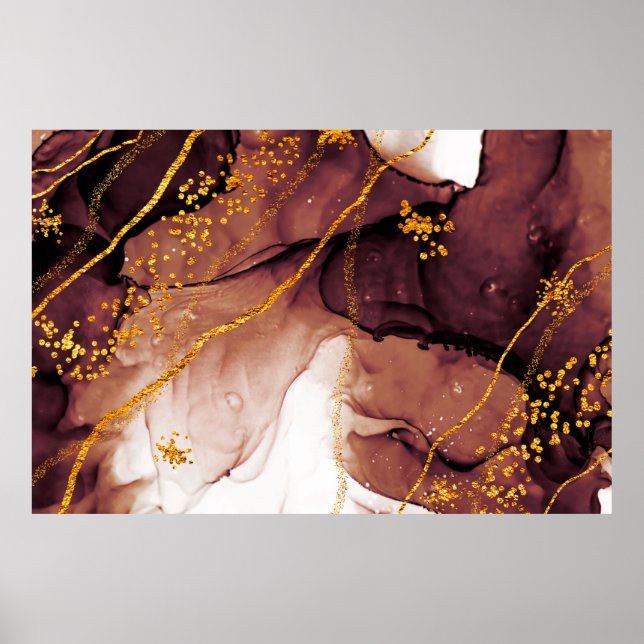 Unique creativity. Art&Gold. Inspired by the Sky.  Poster (Front)