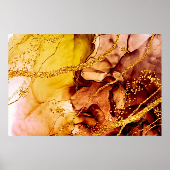 Unique creativity. Art&Gold. Inspired by the Sky.  Poster (Front)
