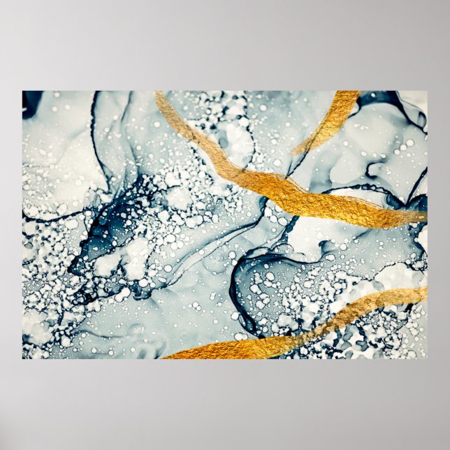 Unique creativity. Art&Gold. Inspired by the Sky.  Poster (Front)