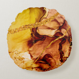 Unique creativity. Art&Gold. Inspired by the Sky. Round Cushion