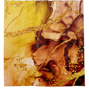 Unique creativity. Art&Gold. Inspired by the Sky.  Shower Curtain