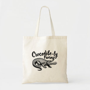 Unique Crocodile T-Shirt fun Graphic  Tote Bag