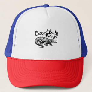 Unique Crocodile T-Shirt fun Graphic Trucker Hat