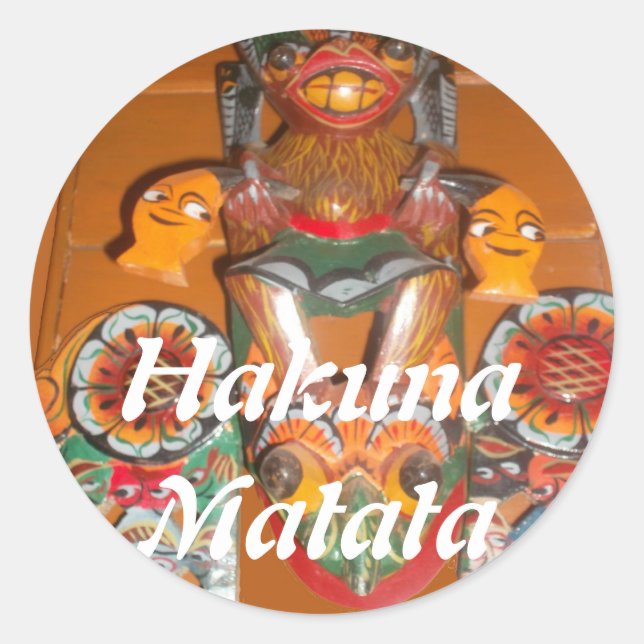 Unique Cultural Art - Sri Lankan/Indonesian Design Classic Round Sticker (Front)