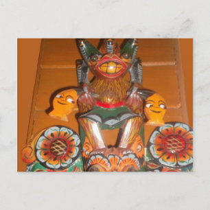 Unique Cultural Art - Sri Lankan/Indonesian Design Postcard