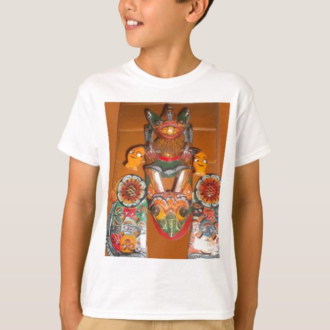 Unique Cultural Art - Sri Lankan/Indonesian Design T-Shirt (Front)