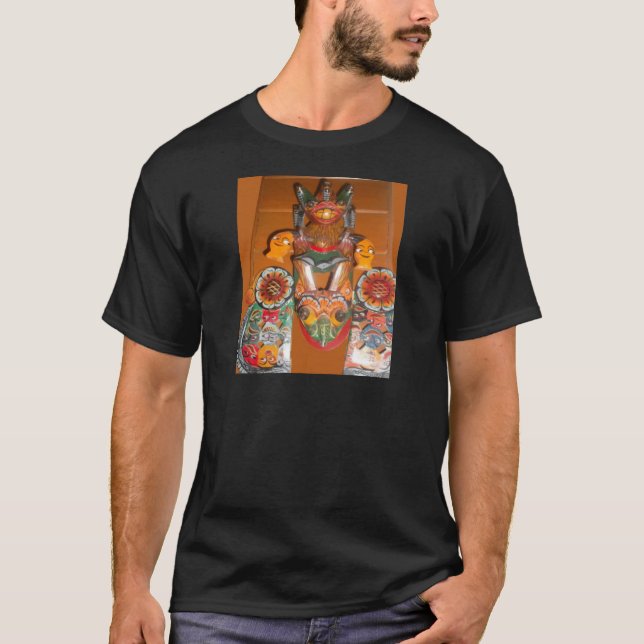 Unique Cultural Art - Sri Lankan/Indonesian Design T-Shirt (Front)