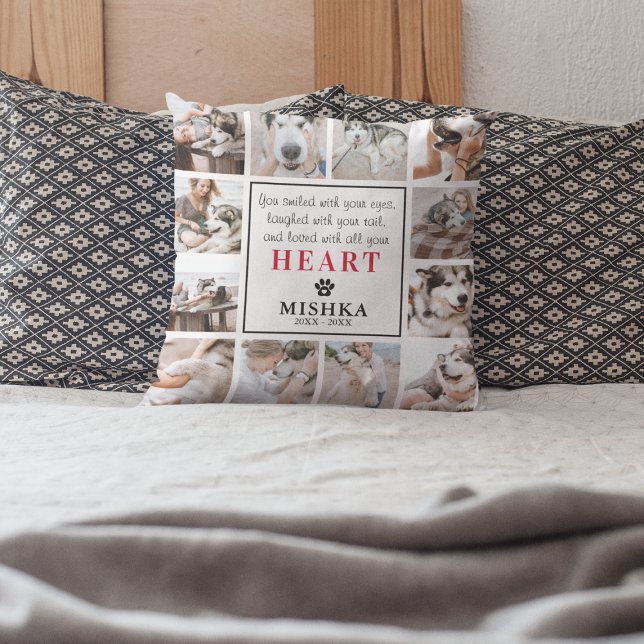 Unique Custom 12 Photo Pet Loss Dog/Cat Cushion (Creator Uploaded)