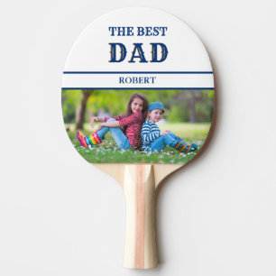 Unique Custom BEST DAD Name Photo Ping Pong Paddle