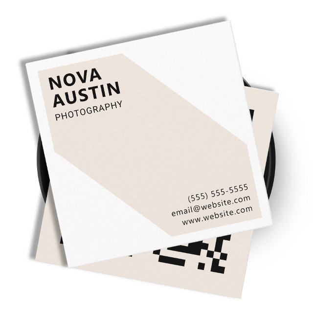 Unique Custom Bold Geometric Modern Square Business Card (Creator Uploaded)