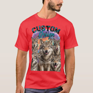 Unique Custom Bootleg Rap Photo Design T-Shirt