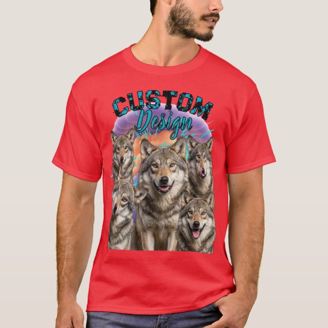 Unique Custom Bootleg Rap Photo Design T-Shirt (Front)