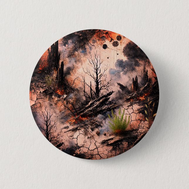 Unique Custom Button with Artistic Design (Front)