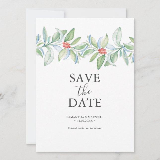Unique Custom Christmas Date Cards (Front)