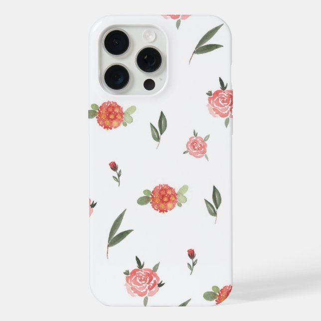 Unique Custom Floral Photo iPhone Case (Back)
