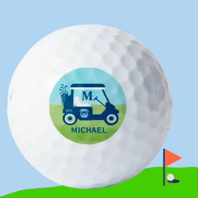 Unique Custom Golf Cart Monogram Name  Balls (Creator Uploaded)