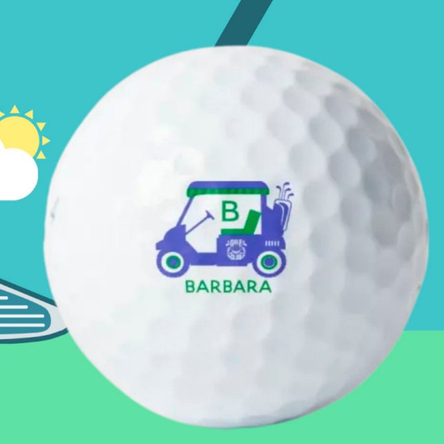 Unique Custom Golf Cart Monogram Name     Balls (Creator Uploaded)