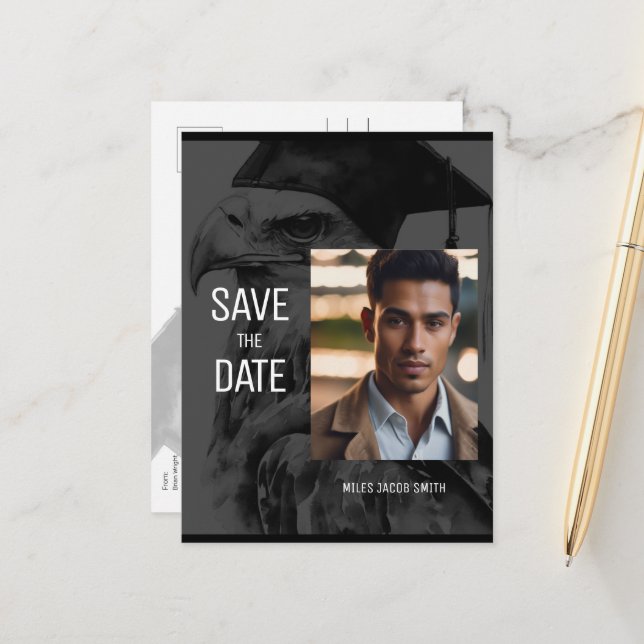 Unique Custom Graduation Announcement Postcards (Front/Back In Situ)