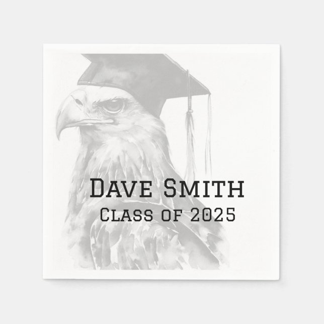 Unique Custom Graduation Paper Napkin (Front)