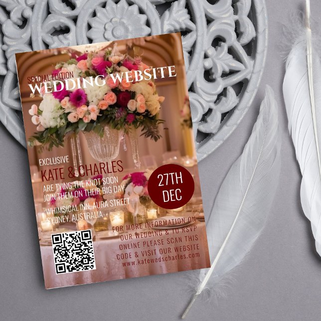 Unique Custom Magazine QR code| RSVP | Website | Card (Creator Uploaded)