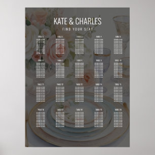 Unique Custom Magazine Style Wedding seating chart