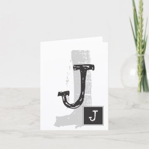 Unique Custom Monogram Note Card