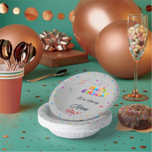 Unique Custom Paper Bowl for Birthday Parties  Plate