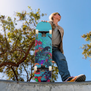 Unique Custom Urban Street Art Inspired Sea Turtle Skateboard