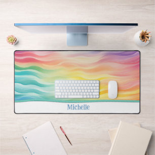 Unique Customer Rainbow Coloured Desk Mat