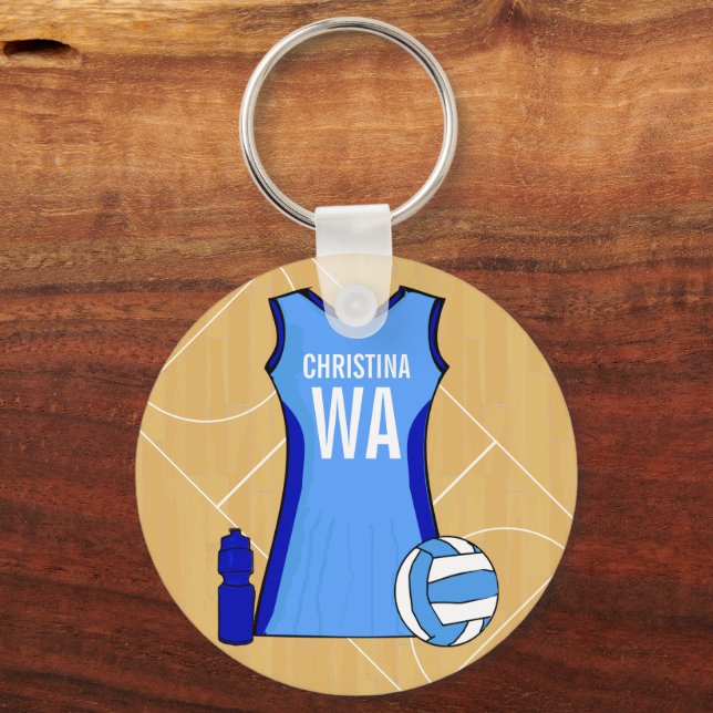 Unique Customisabe Netball keyring (Front)