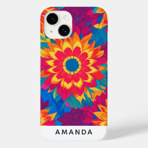 Unique Customisable Name Stylish Floral Design Case-Mate iPhone 14 Case