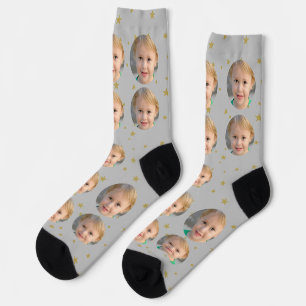 Unique Customised Photo Socks with christmas theme