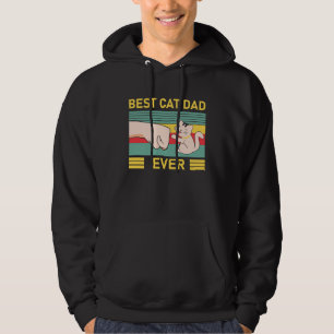 Unique Cute Best Cat Dad Ever Vintage Retro Sunse Hoodie