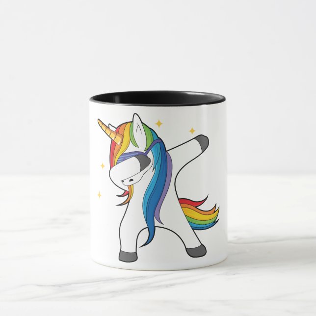 Unique Cute Unicorn Dabbing Mug (Center)