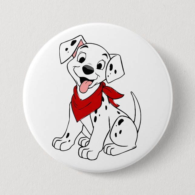 Unique Dalmatian Dog Design Button (Front)