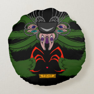 Unique Dark Art Monster Baby Bodysuit Round Cushion