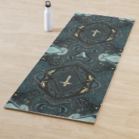 Unique Dark Green & Gold Christian Holy Cross