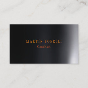 Unique Dark Grey Plain Clean Business Card