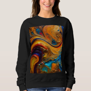 unique design art made by brush sweatshirt